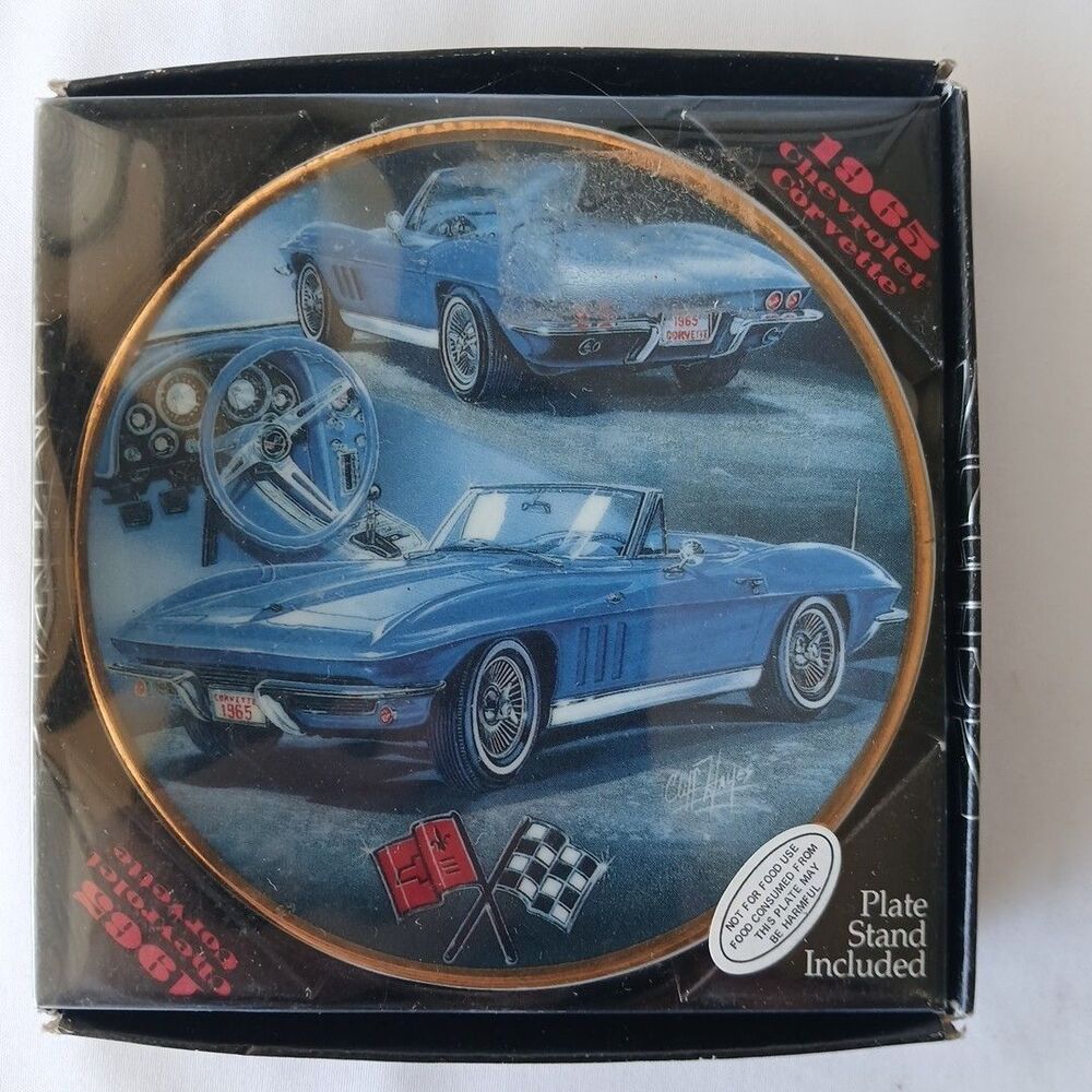 Enesco Collector Plate "1965 Chevrolet Corvette" The Classics Collection 4"